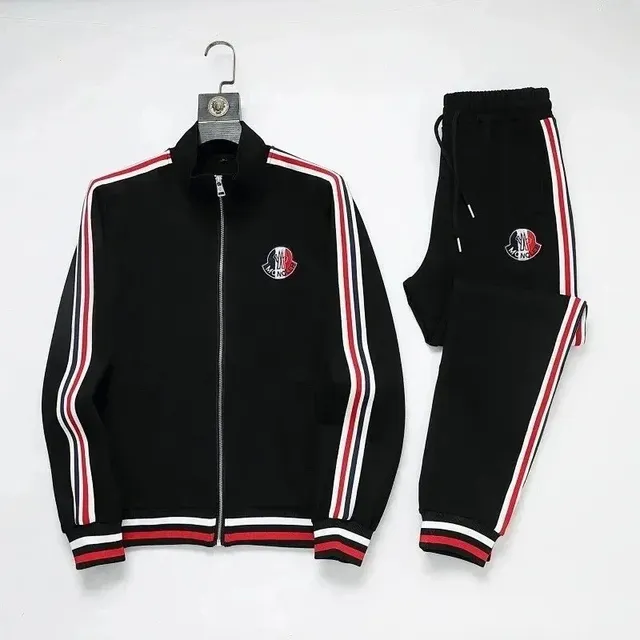 Moncler Track Suit Red and White Stripe