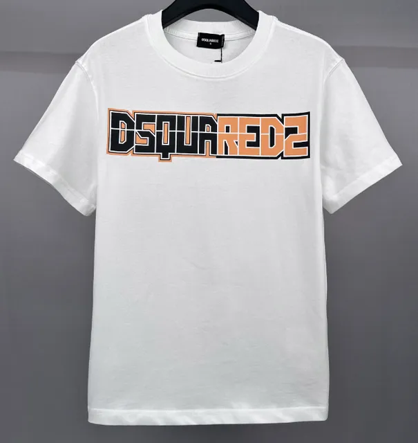Dsquared2 Logo T-Shirt Orange Black Outline