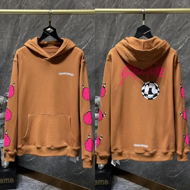 Chrome Hearts Hoodie Pink Floral Print