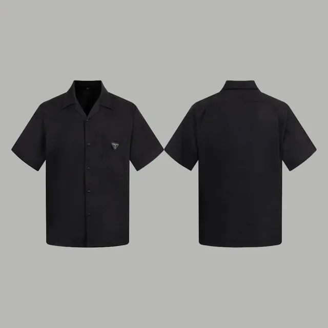 Prada Short-Sleeve Shirt Triangle Logo