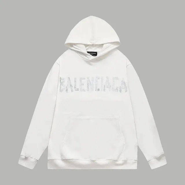 Balenciaga Logo Hoodie Crystal Logo