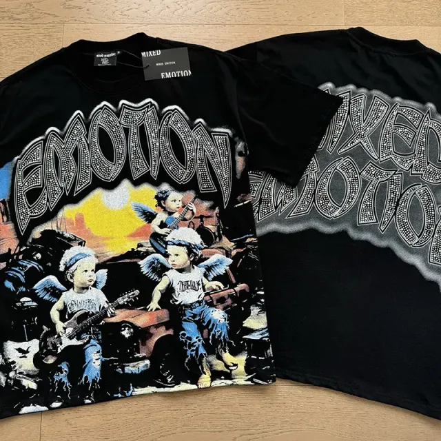 Mixed Emotion Graphic Tee Emotion Angels Print