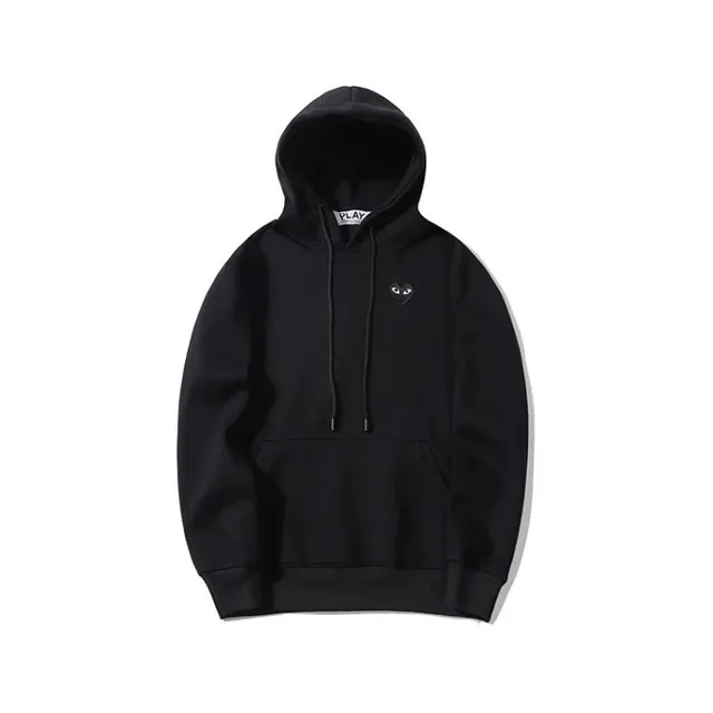 Comme des Garçons Heart Hoodie Black