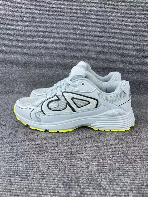 Dior B22 White with Neon Yellow Sole