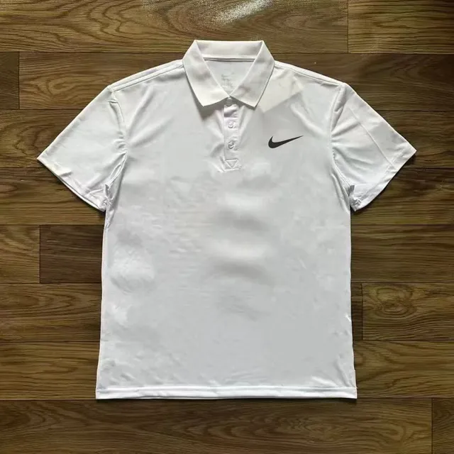 Nike Polo Shirt Solid Black Swoosh