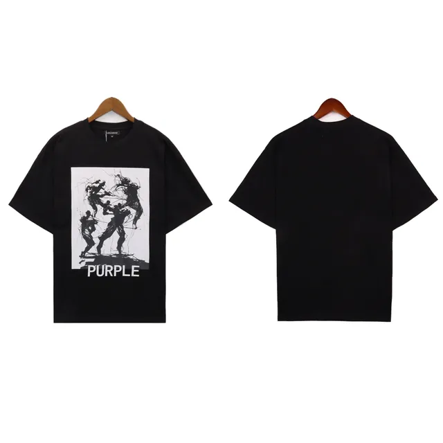 Purple Brand Graphic Tee Fight Scene Print