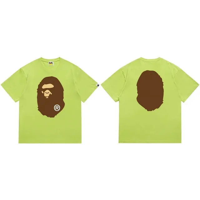 BAPE Shark Tee Lime Green Ape Head