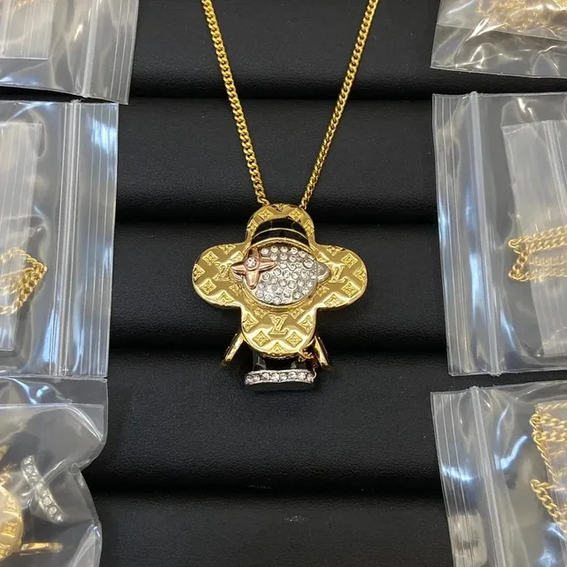 Louis Vuitton Flower Pendant Crystal-Embellished