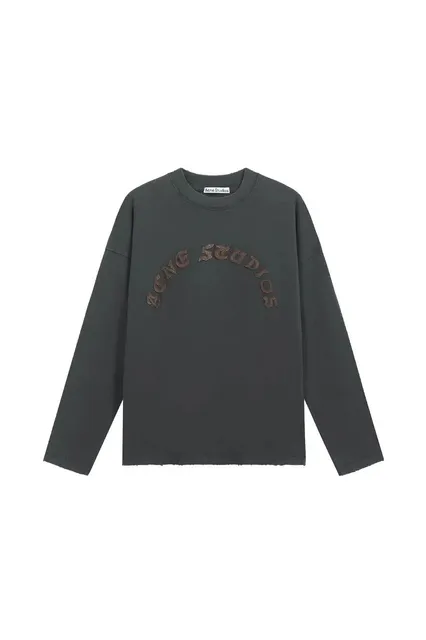 Acne Studios Long-Sleeve Crewneck Embroidered Logo