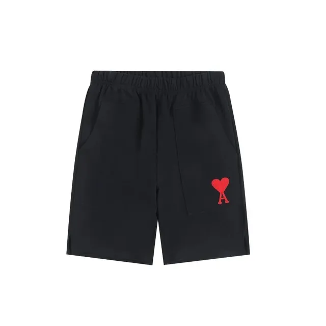 AMI Paris Logo Shorts Heart Logo
