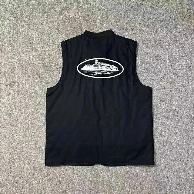 Sleeveless Vest White Graphic Print