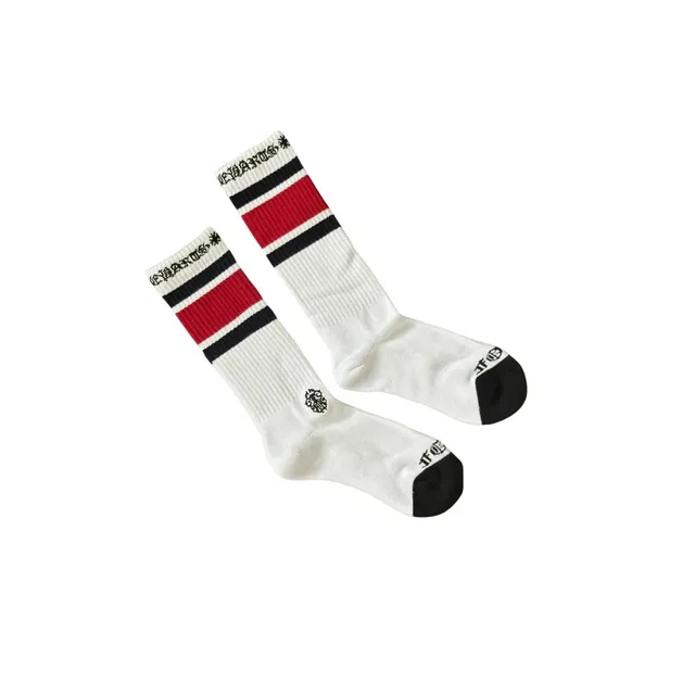 Chrome Hearts Cable Knit Socks Striped Cuff