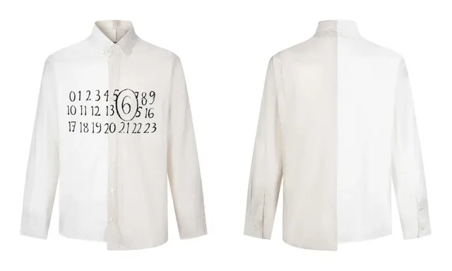 Maison Margiela Number Print Shirt Classic Number 6
