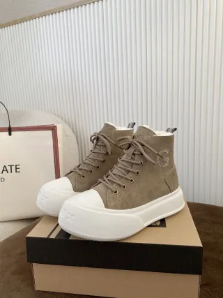 High-Top Sneaker Suede Toe Cap