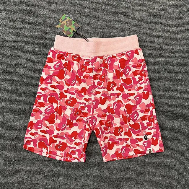 BAPE Camouflage Shorts Pink Red Camo