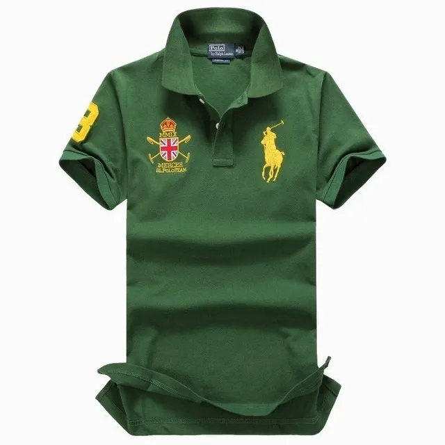 Polo Ralph Lauren Polo Shirt Military Green with Yellow Embroidery