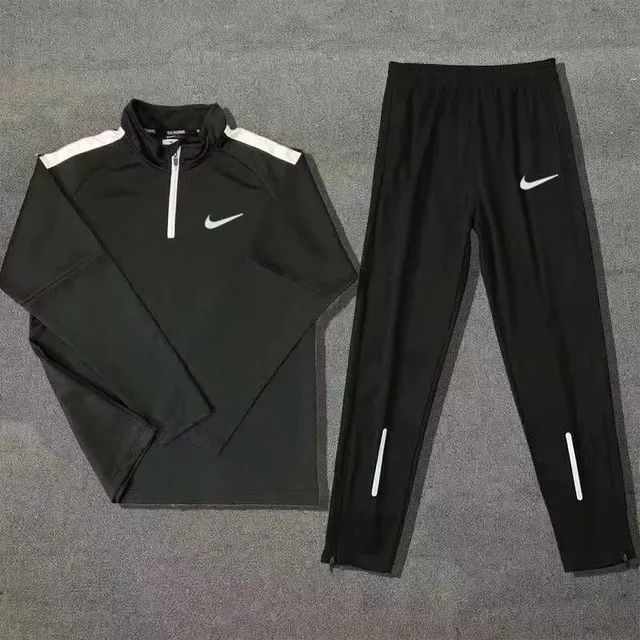 Nike Tech Fleece Set Black with White Accents