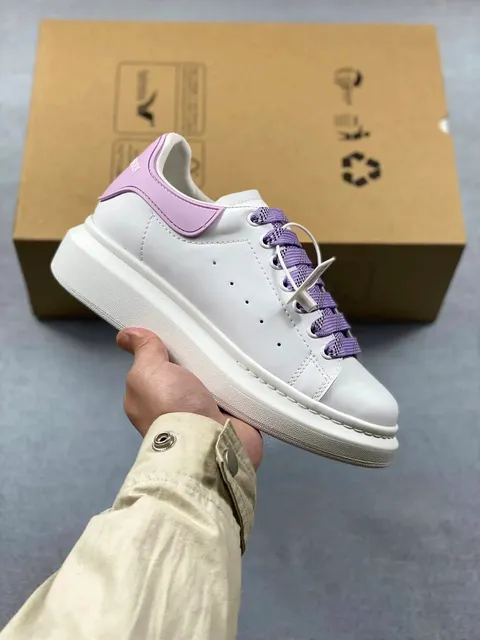 Alexander McQueen Oversized Sneaker White with Purple Accents