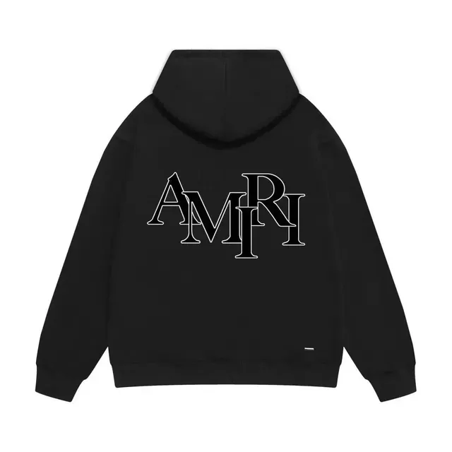 Hooded Sweatshirt AMIRI Logo Black
