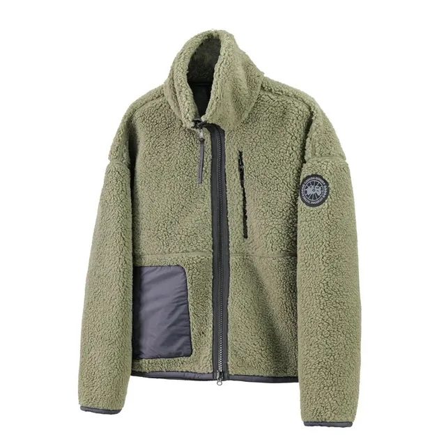Canada Goose Fleece Jacket Olive with Contrasting Pocket