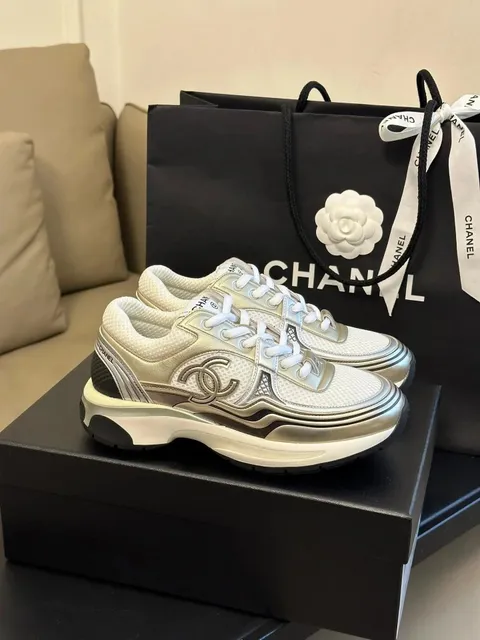 Chanel Trainer Metallic Silver