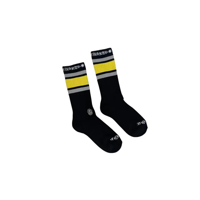 Chrome Hearts Crew Socks Striped Cuff