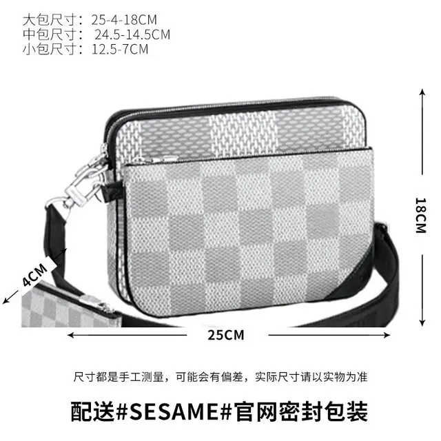 Louis Vuitton Damier Graphite Crossbody Checkered Canvas
