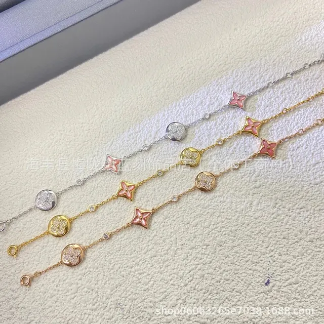 Louis Vuitton Flower Chain Bracelet Multi-Color Enamel and Diamond