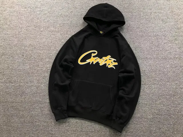 Corteiz Hoodie Gold Script Logo