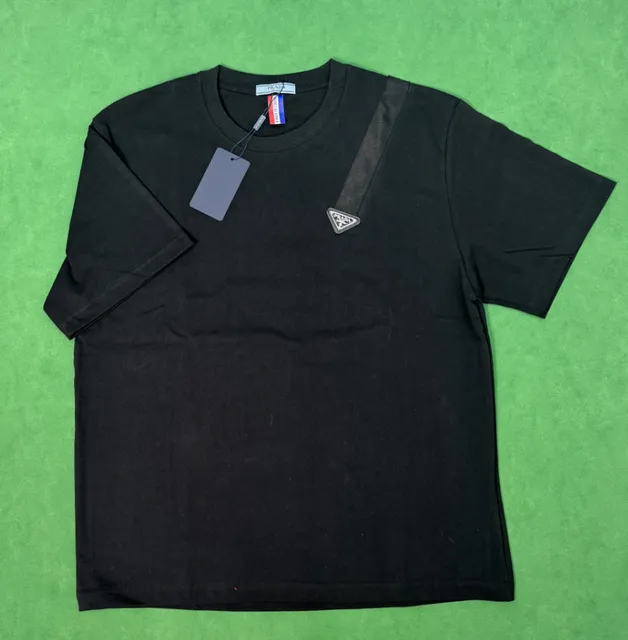 Prada Triangle Logo T-Shirt Black