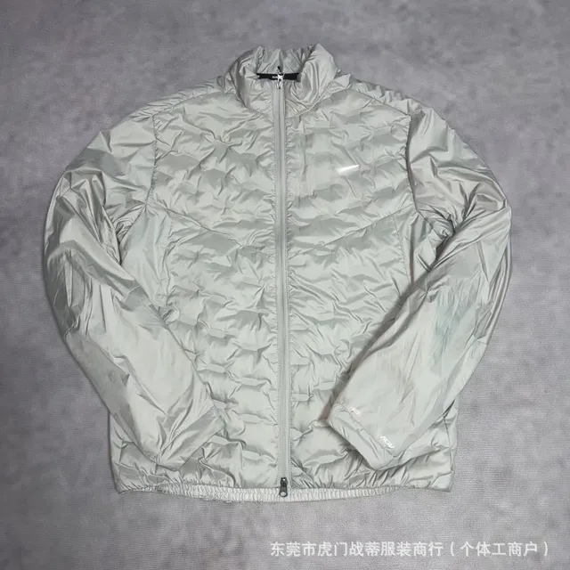 Light green long sleeved down jacket