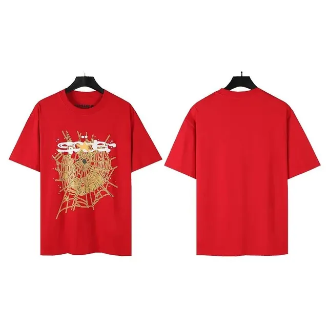 Sp5der Spider Web Tee Gold Spider Web Print