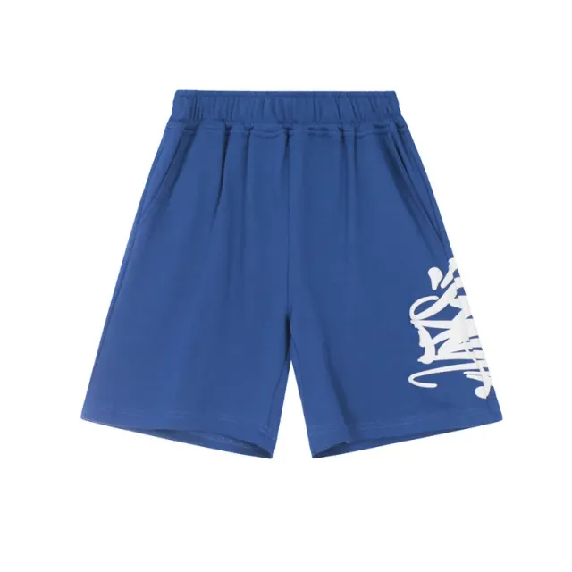 Stüssy Graffiti Logo Shorts Blue with White Graphic