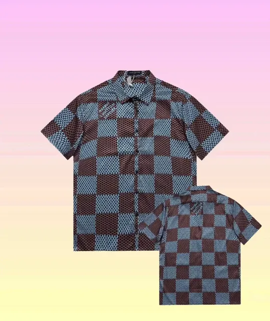 Louis Vuitton Short-Sleeve Shirt Checkerboard Print