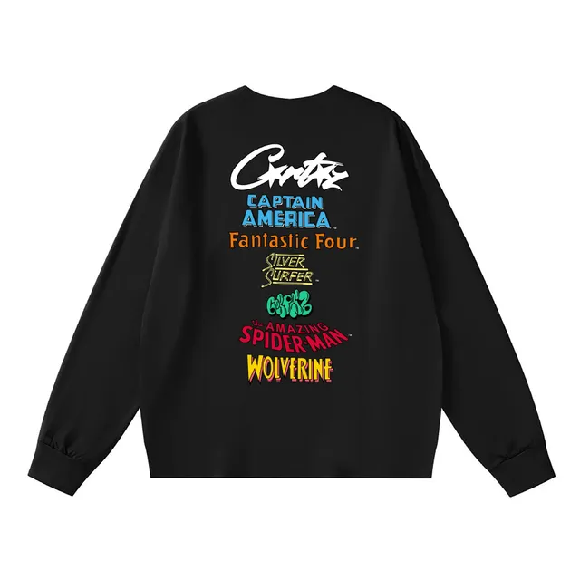 Corteiz Long Sleeve Tee Marvel Characters Print