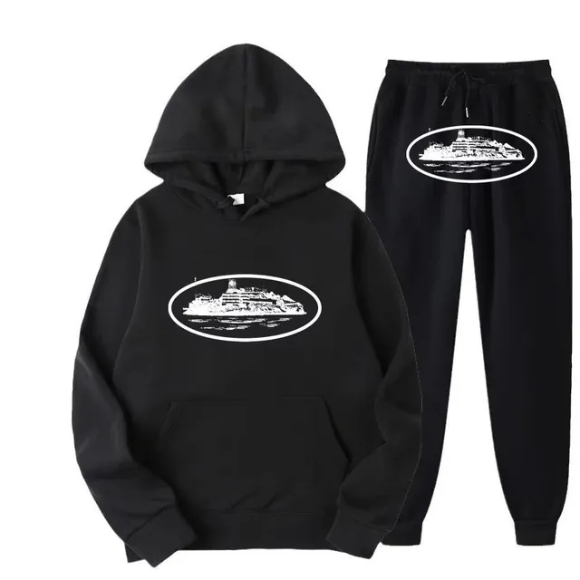 Hoodie and Joggers Set Cruise Ship Graphic