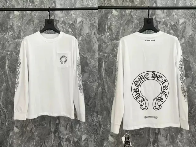 Long Sleeve Tee Chrome Hearts Logo Print