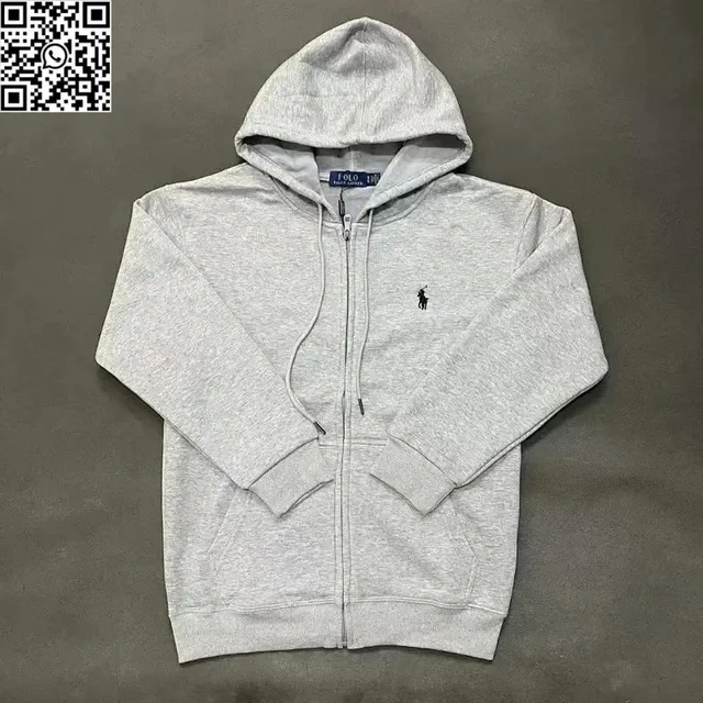Polo Ralph Lauren Zip-Up Hoodie Heather Grey
