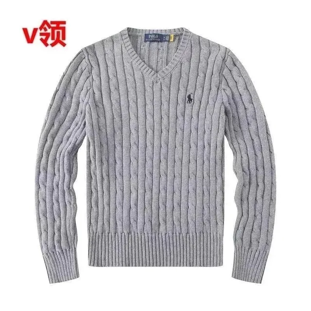 Polo Ralph Lauren Cable Knit V-Neck Sweater Classic Cable Knit