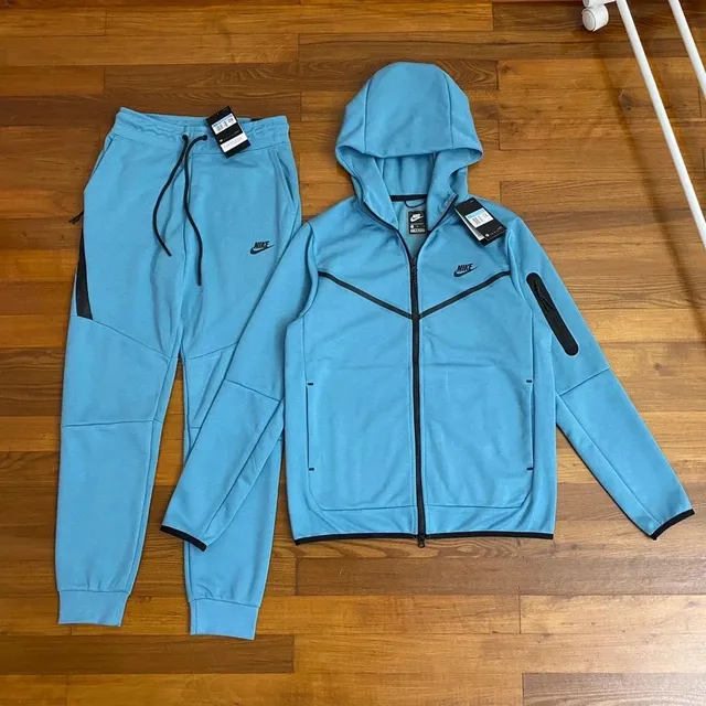 Nike Tech Fleece Hoodie and Joggers Light Blue