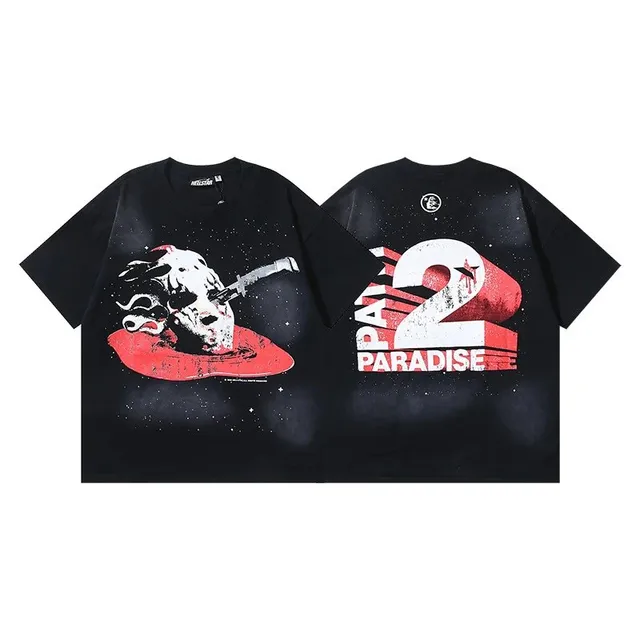 Hellstar Graphic Tee Skull and Paradise Print