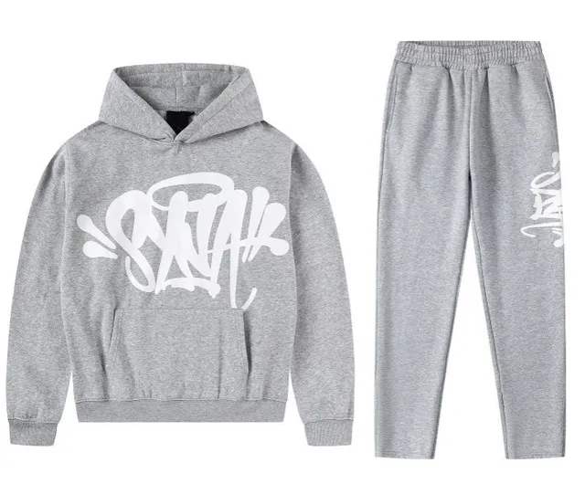 Hoodie and Joggers Set Graffiti Print