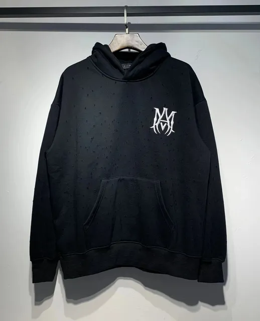 Amiri Hoodie Distressed Logo