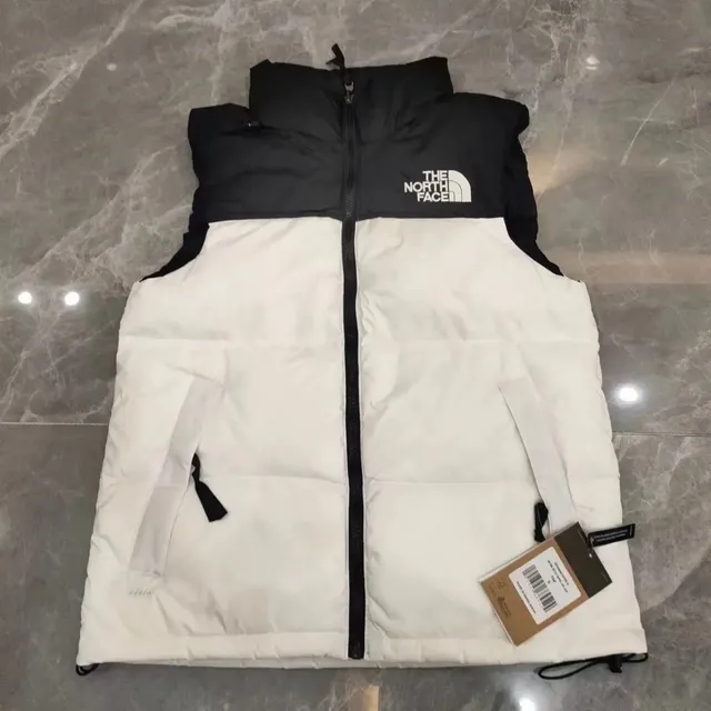 The North Face Nuptse Vest Black and White