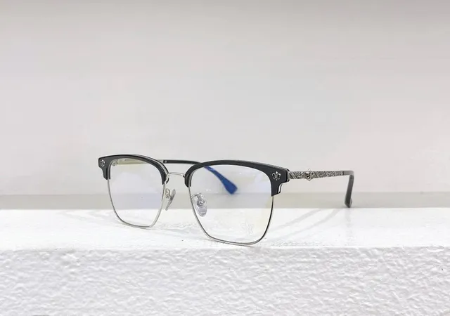 Chrome Hearts Eyeglass Frame Fleur-de-Lis Temple Detail