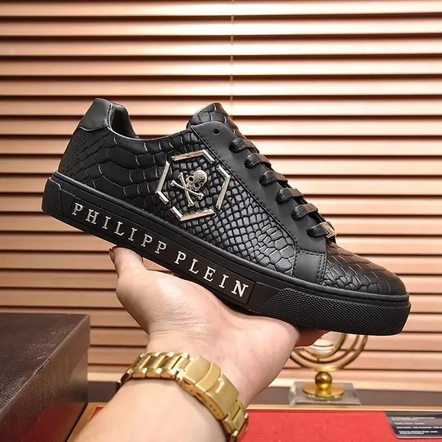 Philipp Plein Skull Logo Sneaker Snake Print