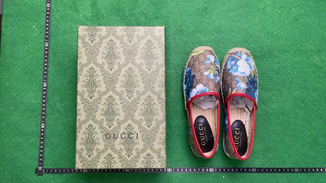 Gucci Floral GG Canvas Espadrille Blue Floral Print