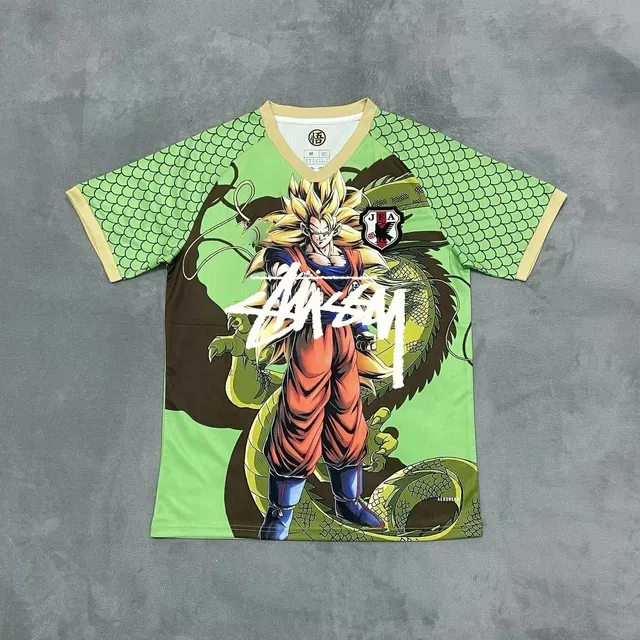 Stüssy × Japan National Team Dragon Ball Z Jersey Super Saiyan Goku Print