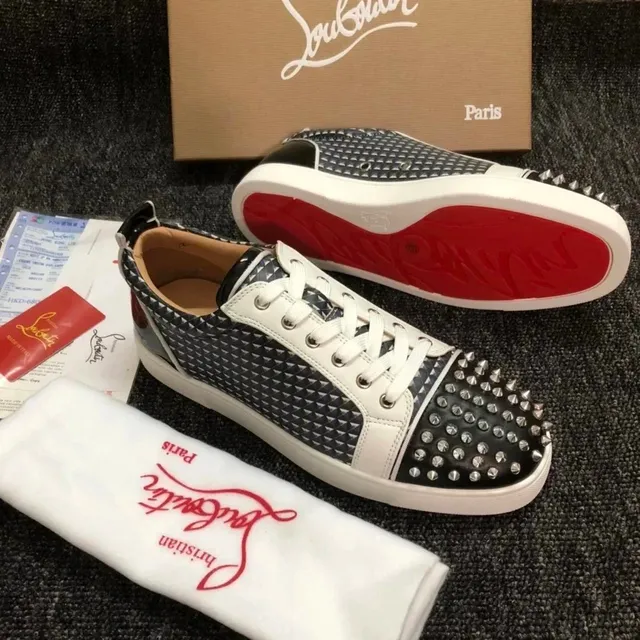Christian Louboutin Louis Junior Spikes Studded Leather