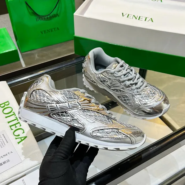 Bottega Veneta Andiamo Metallic Silver